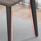Casual Adjustable Writing Desk with Scratch-proof Parsons Base in Chalk/Sepia/Natural, Unattached with Foot Pad