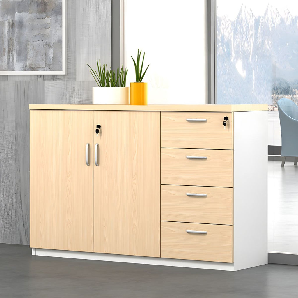 Modern Cabinet Wood with Locking Drawers and Storage Lateral File Cabinet