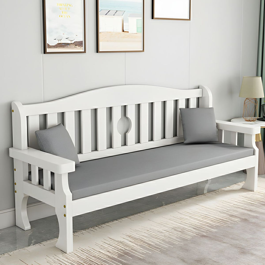 Gray Cotton and Linen Modern Sofa with Foam Seat and Pillow Included
