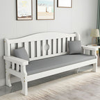 Gray Cotton and Linen Modern Sofa with Foam Seat and Pillow Included