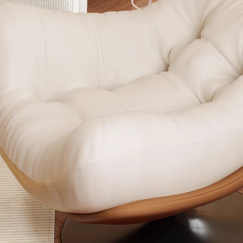 Art Deco Abstract Side Chair with Sewn Pillow Back, Rotatable, Decorative-stitched, and Reclining