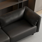 Drawing Room Loveseat with Light Gray/Olive Green/Amber Color Upholstery and Armrest