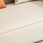 Drawing Room Standard Sofa in Dark Gray/Coffee/Off-White with Armrest and 4 Pillows