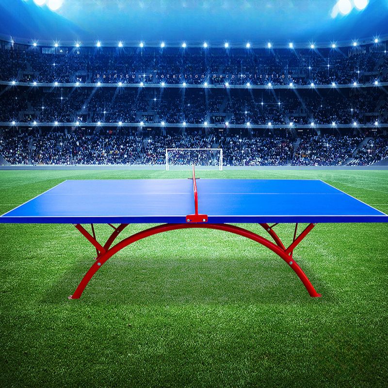 Versatile Indoor and Outdoor Cerulean Ping Pong Table with Freeze Resistant Features and Included Table Tennis Paddle