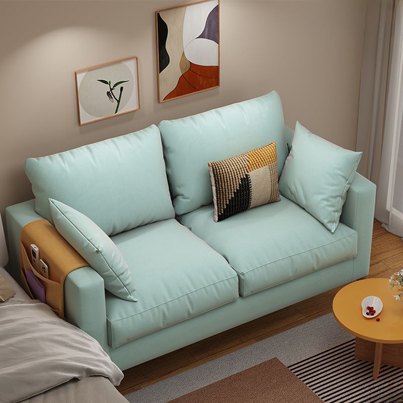 Scratch-immune Loveseat with Arm, Seating for 2, Receptacle Storage, Slipcover, and 2 Pillows