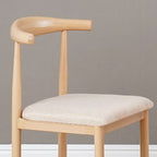 Art Deco Dinette Side Chair with Ventilated Back, Cushioned Upholstery, Alloy Legs, and Foot Pads