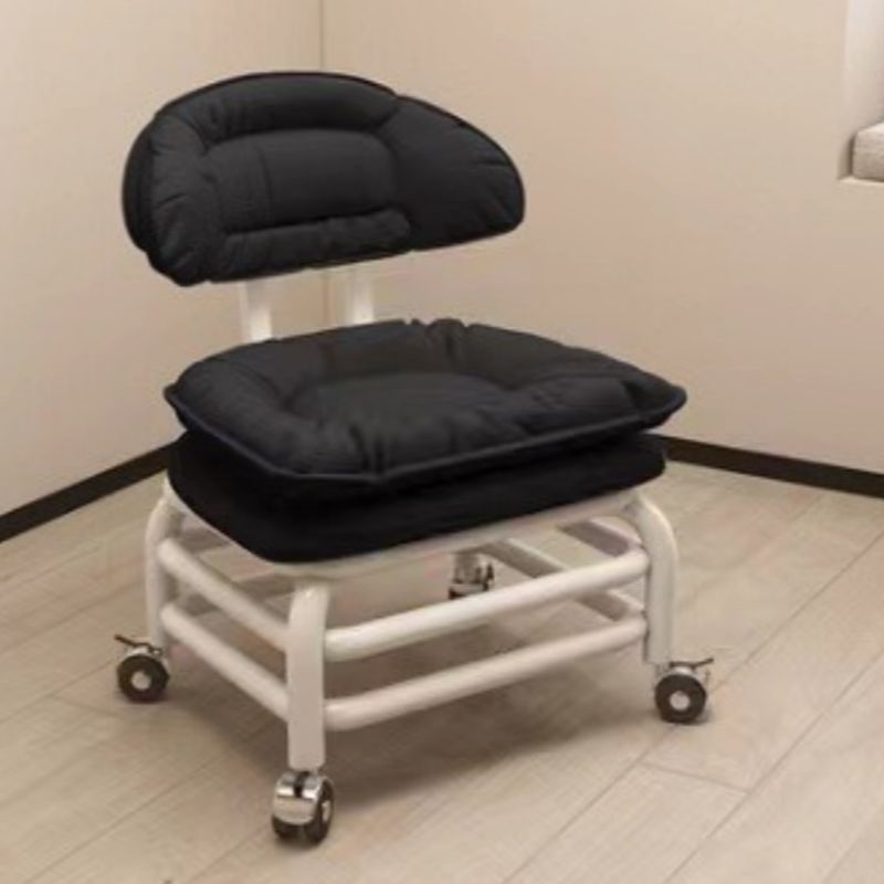 Modish Unique Solid Color Standard Ottoman in Pu Leather with Grey/Sage/Citrus Color and Caster Wheels