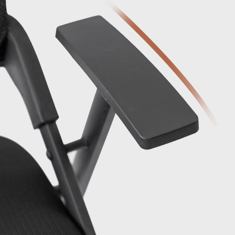 Minimalist Ergonomic Office Furniture with Midnight Black Upholstered Seating and Arms