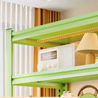 Olive Green Simplistic Wire Warehouse Storage Rack with Alterable Shelf and Standing Installation