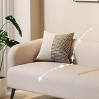 Tear Resistant Standard Sofa/Loveseat with Pu Upholstery in Grey/Off-White/Sand