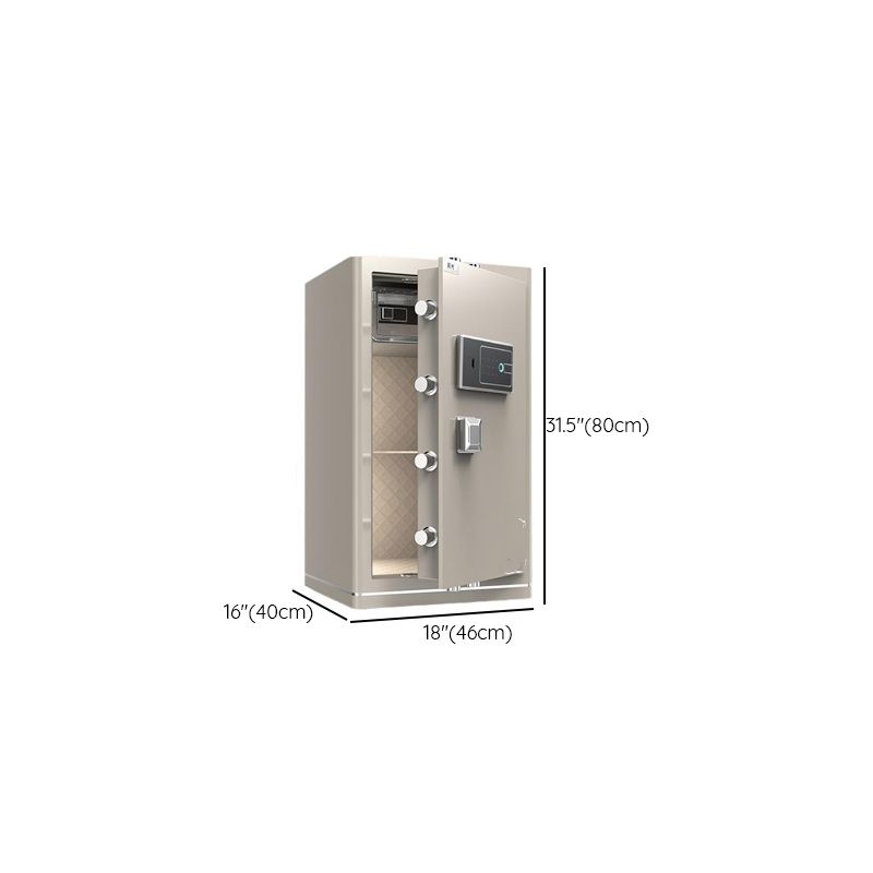 Steel Security Safe with Battery, Pry Resistant, Lockable, Keys, Interior, and Shelves