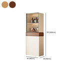 Rectangular Detached Accent Cabinet with Damp-proof, Scratch-immune Glazed Door in Chalk/Sepia and Soft Close Drawer