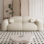 Versatile Grey/Blush/Amber Flannel Standard Sofa/Loveseat with Arm and Concealed Support