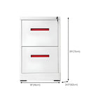 Modern Steel Vertical Filing Cabinet with Lock, Drawers & Self-Close Glides