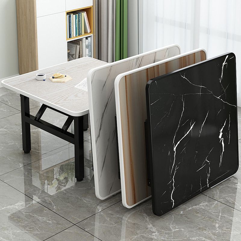 Trendy Folding Rectangle Flip-top Table in Midnight Black with Crack Resistant Laminate Top