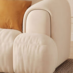 Scandinavian Recessed Arm Sofa 28.7" H Blocks Sofa with Pillows