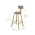 Glam 2-Person Bar Set with Upholstered Gold Chairs, Backrest, and Footrest