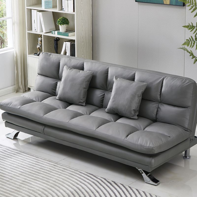 Dove Grey/Lime Green/Citrus Color Sleeper for Drawing Room with Biscuit Back