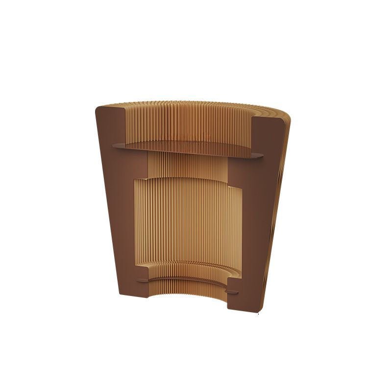 Contemporary Half-circle/Oval Reception Desk with Black/Chalk/Cocoa Acrylic Top