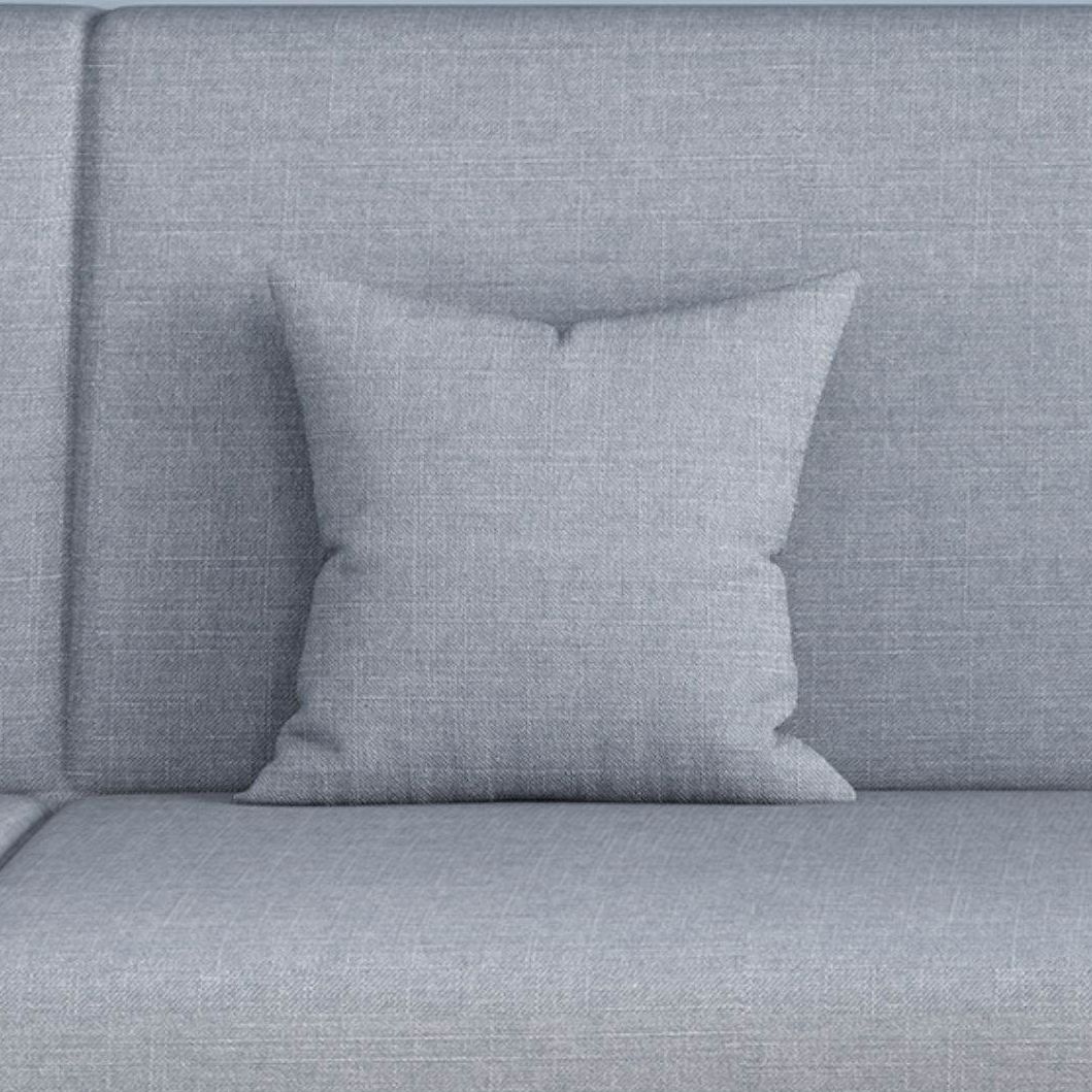Contemporary Modern Grey/Azure/Emerald Green Sleeper, Solid Color, 3-Seater with 2 Pillows