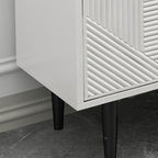 Art Deco Sideboard with 3 Drawers, Standard/Narrow Lumber Countertop, Sliding Doors, and Flexible Shelf