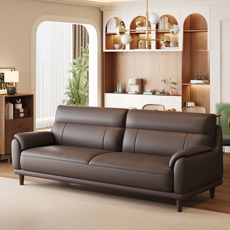 Trendy Solid Color Water Resistant Standard Sofa/Loveseat/Single Sofa in Dark Gray with Arm, Seats 3/2 People/1 Person