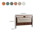 Trendy Panel Headboard in Natural Wood with No Distressing, Rectangle Shape for King/Queen/Full Bed, Featuring Sponge Upholstery and Standard Height