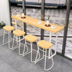 Modern Style Rectangle Wood Bar Table 1/5/9 Pieces Bar Table Set for Kitchen