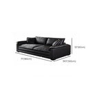 Modish Solid Color Stain Resistant Standard/Single Sofa in Black for 4/3/5 Person with 2 Pillows