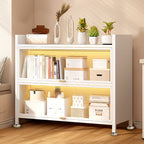 Steel Vertical/Horizontal Shelf Organizer with 6 Shelves and Lucite Door, Closed Back