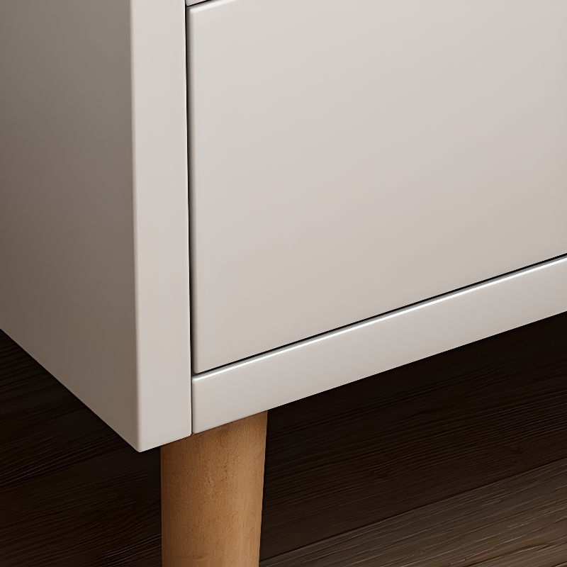 Modish Drawer Storage Bedside Table with 1 Drawer, 3 Shelves, and Composite Wood Countertop