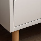 Modish Drawer Storage Bedside Table with 1 Drawer, 3 Shelves, and Composite Wood Countertop