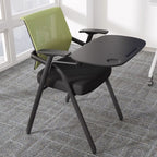 Contemporary Training Chair/Side Chair with Ventilated Back and Arms, Compact Foldable Metal Frame for Tile Flooring