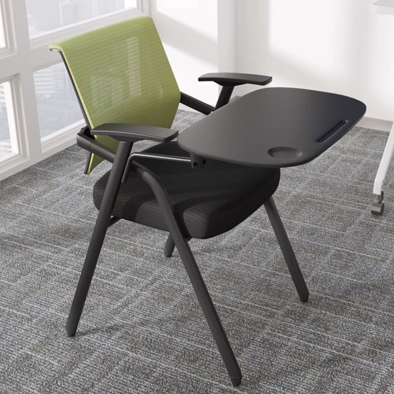 Contemporary Training Chair/Side Chair with Ventilated Back and Arms, Compact Foldable Metal Frame for Tile Flooring