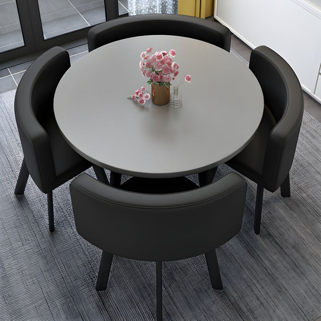 Modern Wood Dining Table Set 5 Pieces Dining Set for Home Use