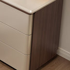 Modish Large Makeup Vanity with Natural Wood Table Top and 8/5 Drawers
