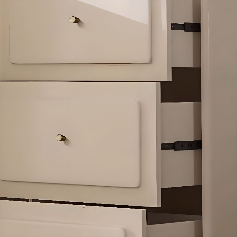 Chalk Casual Raw Wood Combo Dresser with 3 Drawers and Hutch, 3 Interior Shelves, Horizontal
