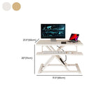 Trendy Manufactured Wood 2-Tier Notebook Holder with Pop Up Lifting Shelves