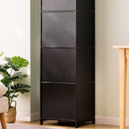 Ink Vertical Shelf Organizer with 5 Cabinets and 5-Shelf Closed Back