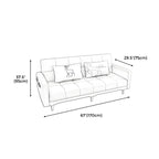 Square Arm Modern Storage Sofa with Biscuit Back Convertible Sofa for Living Room