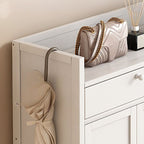 Bambusa 7-tier/6 Tiers/8-tier Shoe Displays with Horizontal Sloping Shelves and Dustproof Cover