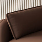 Drawing Room Standard Sofa in Pu Leather with Gray/Mocha/Off-White Armrest
