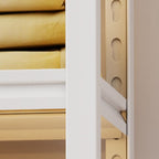 Chalk Contemporary Coat Rack with Receptacle, Steel Frame, and Shoe Storage