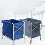 Alloy Laundry Cart Washable and Removable with Casters for Adult