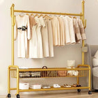 Modern Simple Style/Glam Hall Rack with Receptacle, Steel Frame, 1 Basket, and Shoe Storage