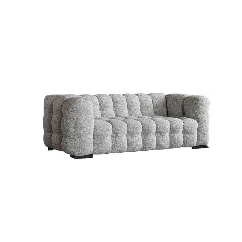 Contemporary Modern Solid Color Tear Resistant Standard Sofa in Ink/Light Gray/White for 3/4-seater