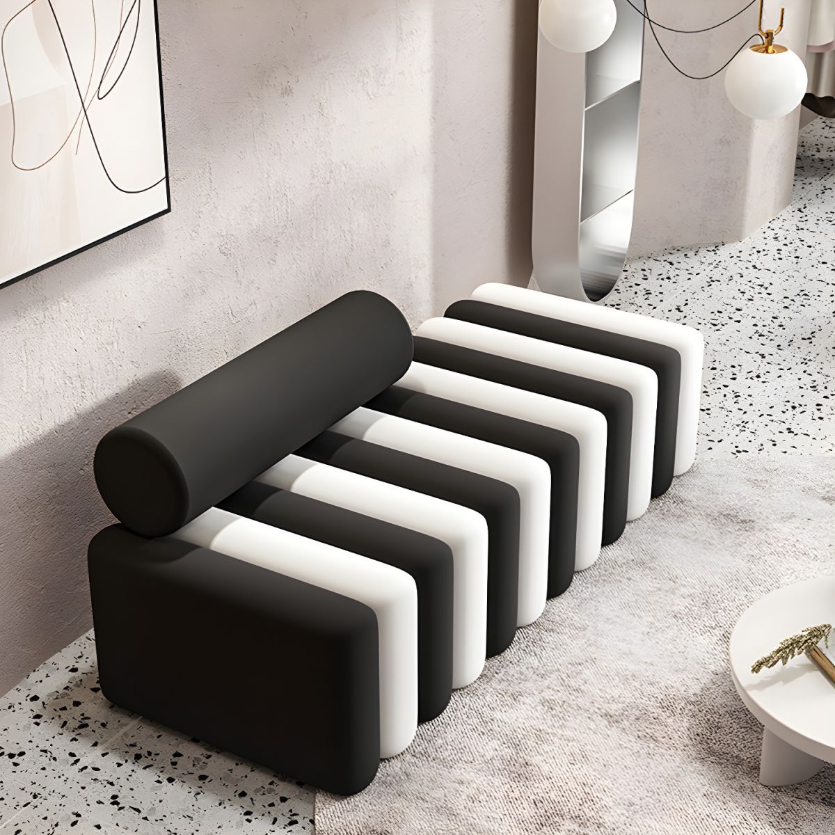 Velvet Contemporary Standard Sofa Armless Sofa for Living Room, Apartment