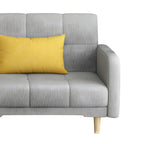 Modern Linen Tufted Sofa Bed 31"H Convertible Sofa with Square Arm