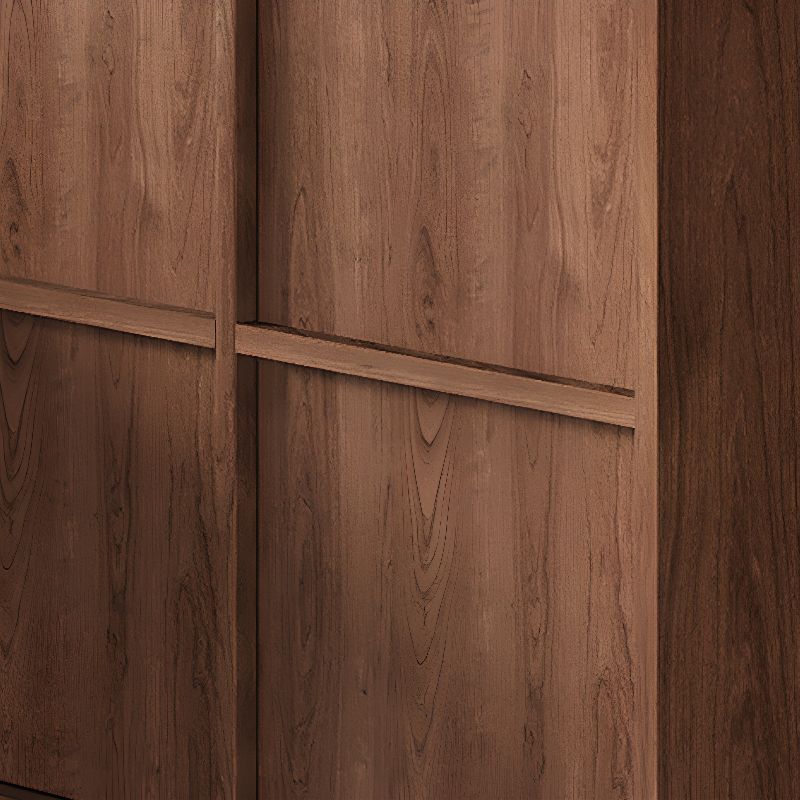 Auburn Modern Engineered Wood 4 Tiers Shoe Console with Shelf, Gate, and Closed Back