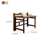 Modern Rectangular Auburn/Unfinished Natural Wood Compact Writing Table